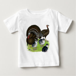 T-shirt Pour Bébé Famille de bronze standard de dinde