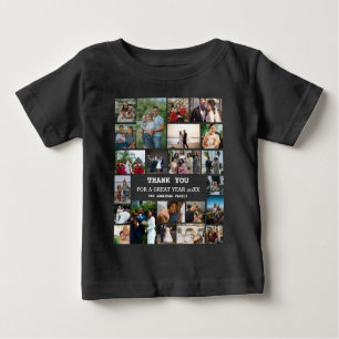 T-shirt Pour Bébé Famille de fin d'année 22 Photo Collage