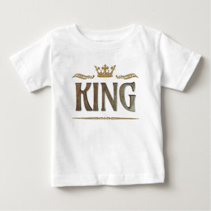 T-shirt Pour Bébé Fancy King Letters - Grand Médiéval Couronne Royal