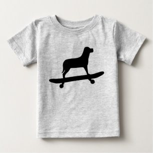 T-shirt Pour Bébé Fanny Dog Skateboard Shirt pour bébés