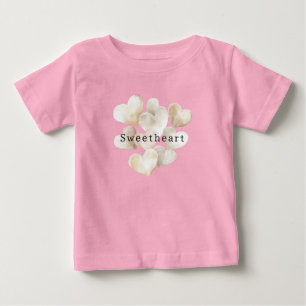 T-shirt Pour Bébé Fard à joues Cœurs Rouge sucré