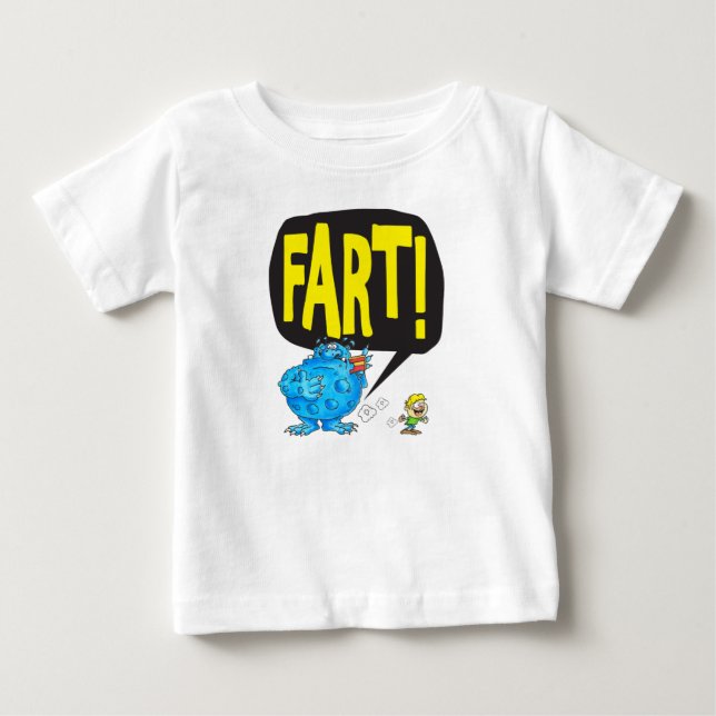 T-shirt Pour Bébé FART (blanc) (Devant)