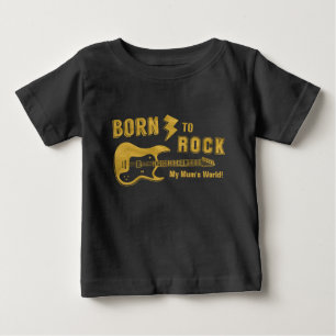 T-shirt Pour Bébé Faux Or Amusant Née Pour Faire Rocker Le Monde Des