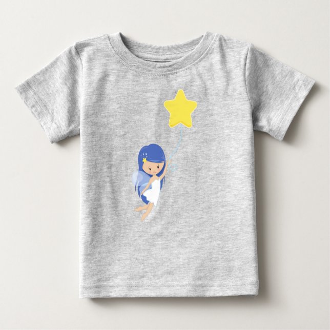 T-shirt Pour Bébé Fée De Fécule, Fée Mignonne, Fée Avec Ballons (Devant)