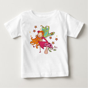 T-shirt Pour Bébé Fée de jardin sur le champignon