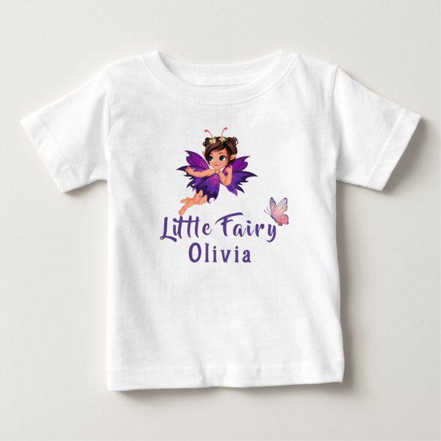 T-shirt Pour Bébé Fée Enchanted Forest Girl Un bébé anniversaire (Devant)