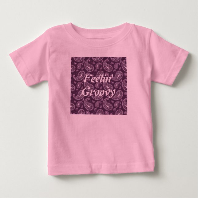 T-shirt Pour Bébé Feelin' Super Purple Paisley (Devant)