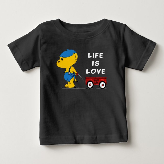 T-shirt Pour Bébé Ferald Baby | La vie est amour (Devant)