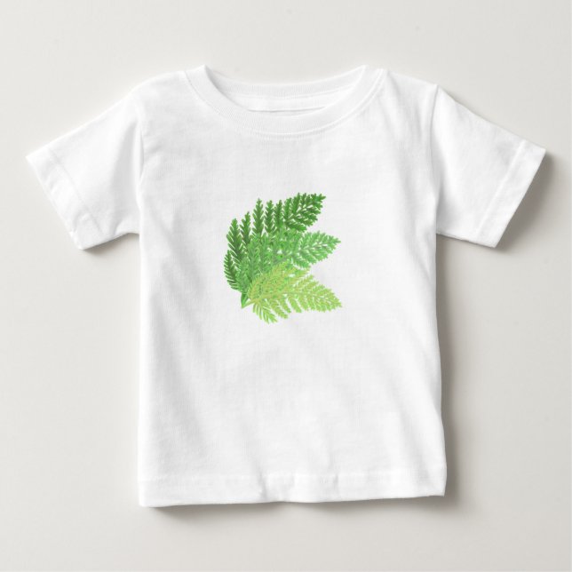 T-shirt Pour Bébé Fermes forestières vertes feuilles (Devant)