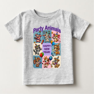 T-shirt Pour Bébé Fête Animale "Bonne Année"