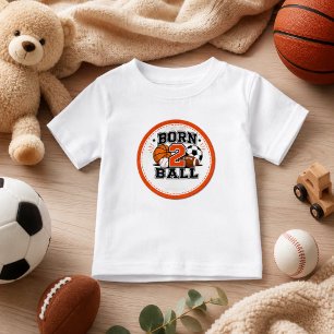 T-shirt Pour Bébé Fête d'anniversaire 2 ans garçon Sports Né 2 Ball