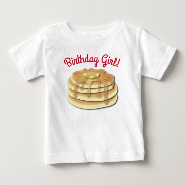 T-shirt Pour Bébé Fête d'anniversaire de Pancake (Devant)