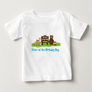 T-shirt Pour Bébé Fête d'anniversaire forêt rustique Animaux Petite 