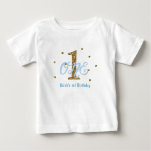 T-shirt Pour Bébé Fête d'anniversaire personnalisée de 1 an pour gar