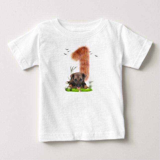 T-shirt Pour Bébé Fête d'anniversaire personnalisée pour bébés fille (Devant)