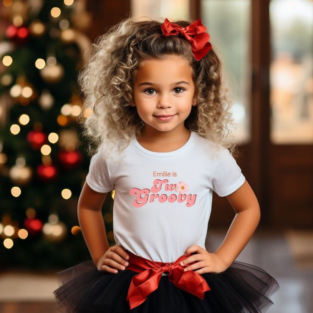 T-shirt Pour Bébé Fête d'anniversaire rétro funky fleur de marguerit (Créateur téléchargé)