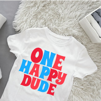 T-shirt Pour Bébé Fête d'anniversaire tropicale estivale de 1 an One