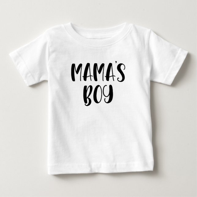 T-shirt Pour Bébé Fête de la mère du garçon de maman (Devant)