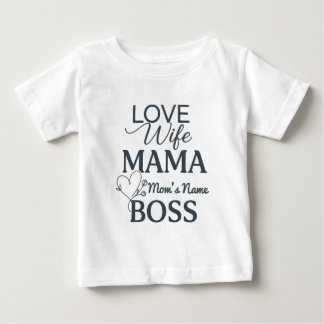 T-shirt Pour Bébé Fête des Mères - aimez maman patronne