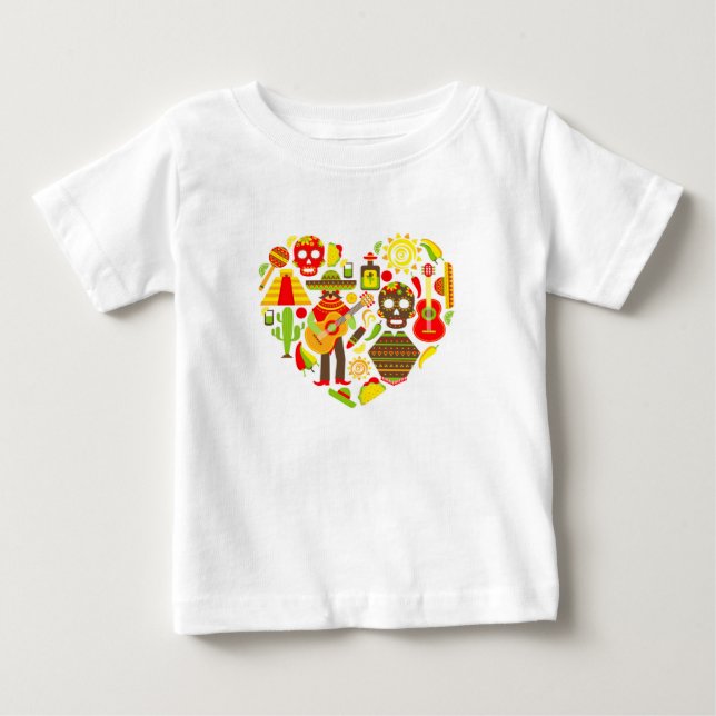 T-shirt Pour Bébé Fête mexicaine des morts Mexique (Devant)
