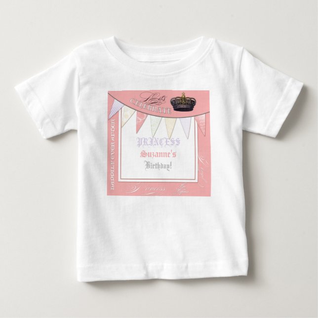 T-shirt Pour Bébé Fêter Royally Princess Anniversaire Fille (Devant)