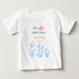 T-shirt Pour Bébé Fêtons sous l'océan bleu anniversaire 