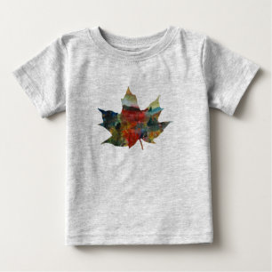 T-shirt Pour Bébé Feuille, Feuilles d'automne Art Bocombinaison