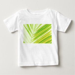 T-shirt Pour Bébé Feuilles de palmier pastel vert pâle