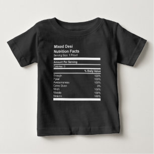 T-shirt Pour Bébé Fiches nutritionnelles mixtes de Desi Toddler Jers