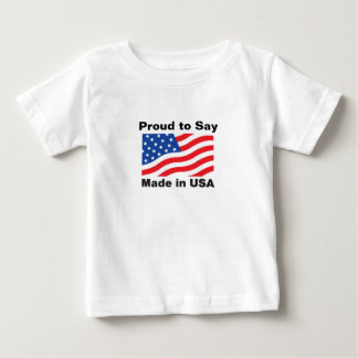 T-shirt Pour Bébé "Fier de dire, fait aux Etats-Unis" Children'sTees