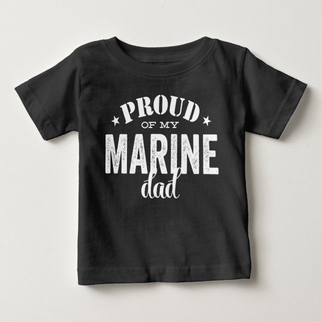 T-shirt Pour Bébé Fier de mon père MARINE (Devant)