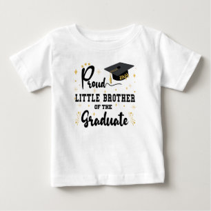 T-shirt Pour Bébé Fier Petit Frère De Diplômé Blanc