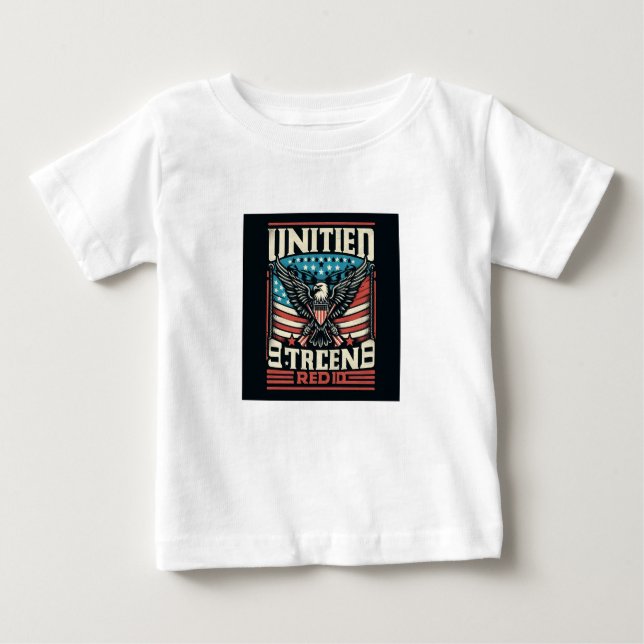 T-shirt Pour Bébé Fier uni (Devant)