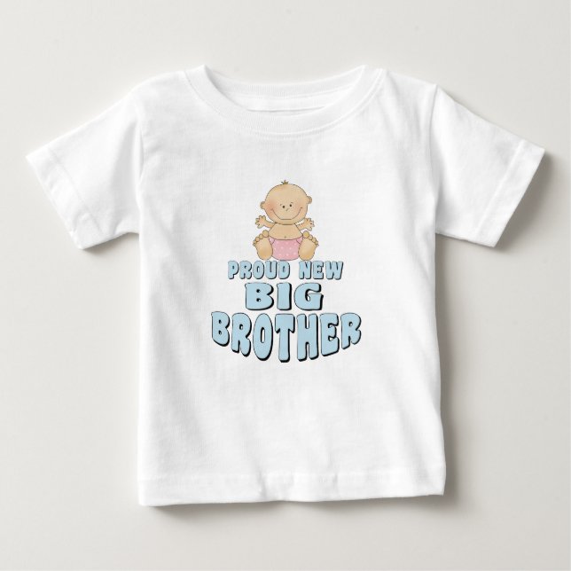 T-shirt Pour Bébé Fière Nouvelle Fille Big Brother (Devant)