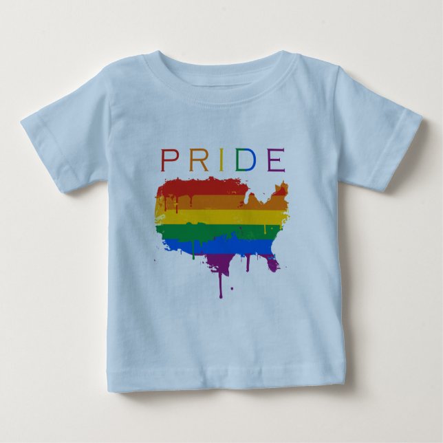 T-shirt Pour Bébé Fierté de Gaymerican (Devant)