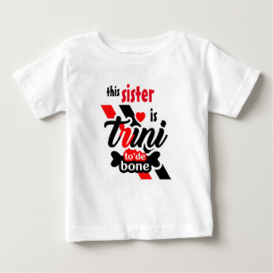T-shirt Pour Bébé Fierté de la petite sœur trinidadienne