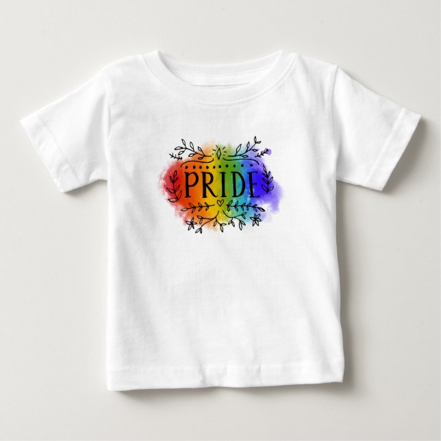 T-shirt Pour Bébé Fierté en aquarelle (Devant)