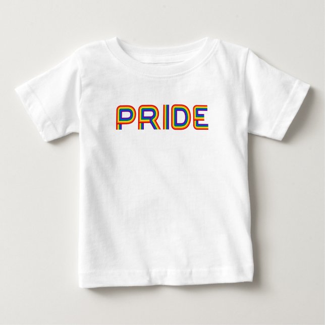 T-shirt Pour Bébé Fierté| Rainbow Letters (Devant)
