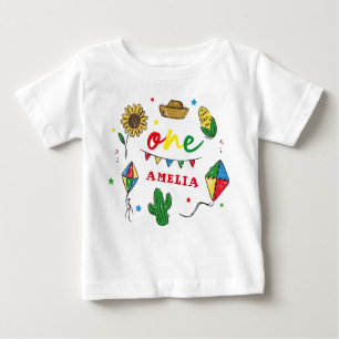 T-shirt Pour Bébé Fiesta colorée 1er anniversaire