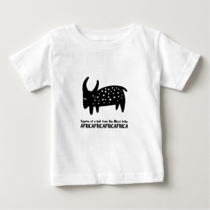 T-shirt Pour Bébé Figure avec l'image d'un taureau des Mundari