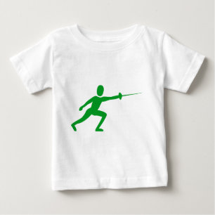 T-shirt Pour Bébé Figure de clôture - Vert d'herbe