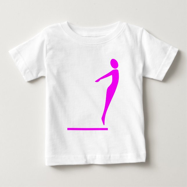 T-shirt Pour Bébé Figure de plongée - Magenta (Devant)