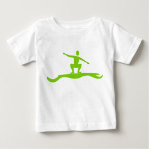 T-shirt Pour Bébé Figure de surf - Martian Green