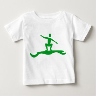 T-shirt Pour Bébé Figure de surf - Vert herbe