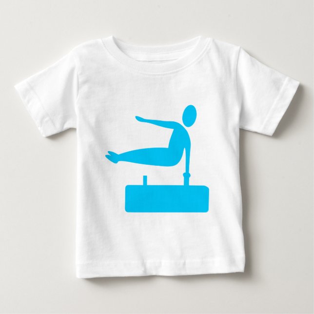 T-shirt Pour Bébé Figure de voûte - bleu ciel (Devant)