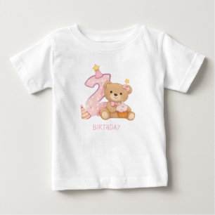 T-shirt pour bébé fille anniversaire T-shirt ours