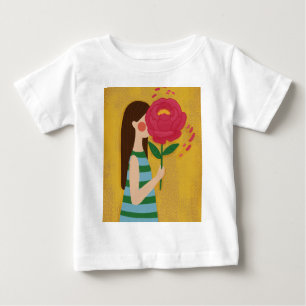 T-shirt Pour Bébé fille aux fleurs