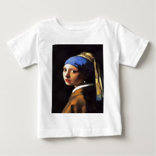 T-shirt Pour Bébé Fille avec une perle qui écoute après Johannes Ver