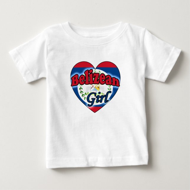 T-shirt Pour Bébé Fille bélizienne (Devant)