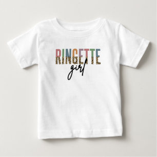 T-shirt Pour Bébé Fille de ringette impression guépard   Joueuse de 